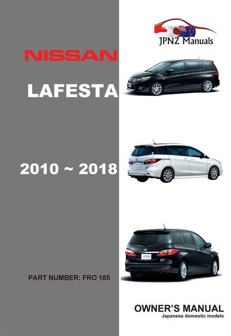 Nissan LaFesta Car Owners User Manual 2010 2018 B35 In English