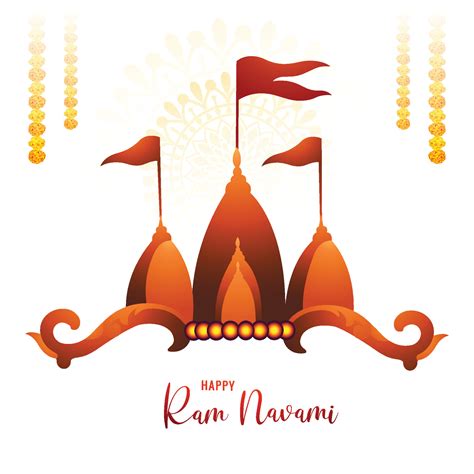 Shri ram navami festival celebration card background 21883732 Vector ...