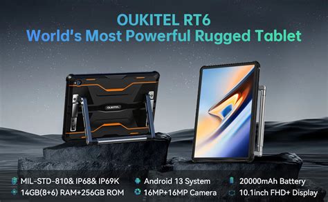 Amazon OUKITEL RT6 Rugged Android Tablet With Stand 10 1 Inches