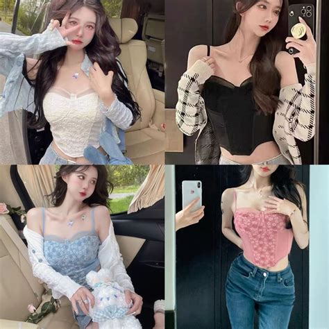 Floral Lace Spaghetti Strap Top Beauty Padded Vest Top Girly Hot Ootd Top Shopee Philippines