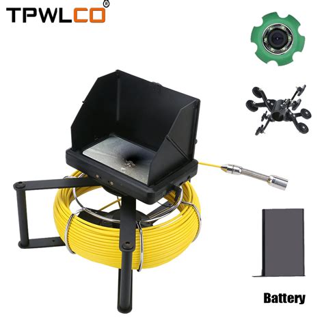 Touch Screen Sewer Camera Borescope Pipe Drain Wall Inspection