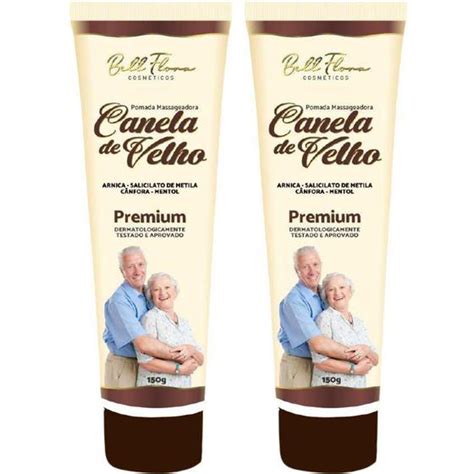 Kit 02 Pomada Massageadora Canela De Velho Premium 150g Bell Flora