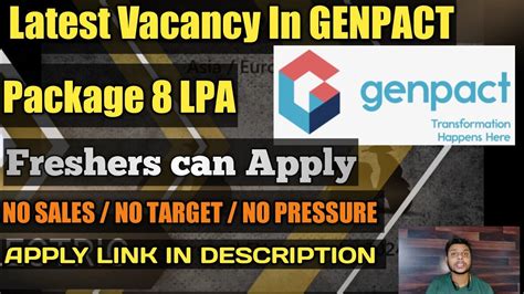 Genpact Latest Job September 2022 Package 8 Lakh Freshers Can Apply