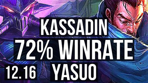 KASSADIN Vs YASUO MID Rank 1 Kassadin Rank 3 72 Winrate 11 2 2