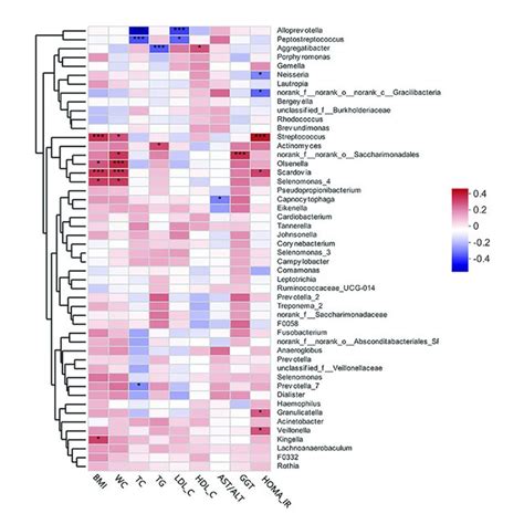 A Heat Map Of Spearman S Correlation Analysis Of The Top Abundant