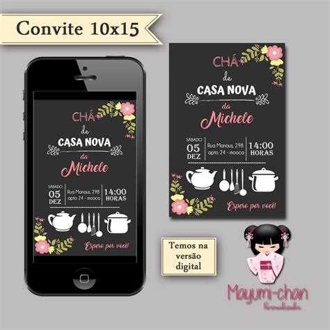 Convite Chá de Casa Nova no Elo7 Mayumi chan Personalizados 1AFBC8A