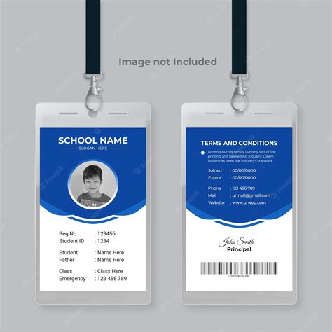 Premium PSD | School ID Card Template Psd