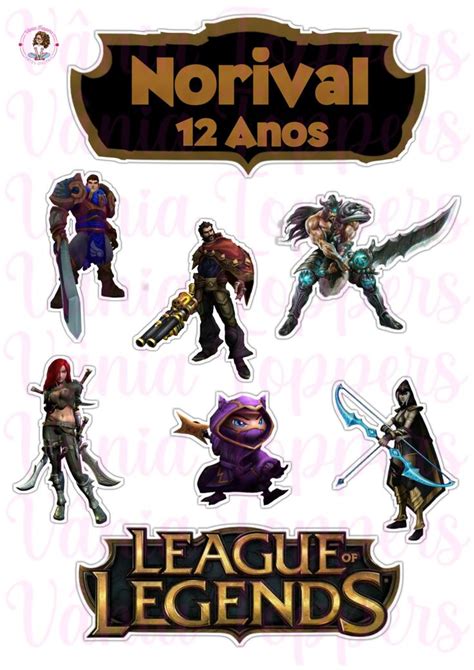 League Of Legends League Of Legends Topper De Bolo Topo De Bolo