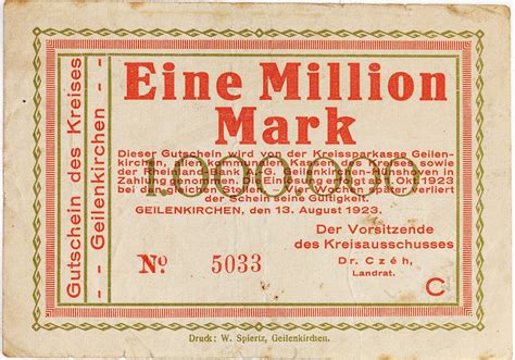 1 000 000 Mark - District of Geilenkirchen – Numista