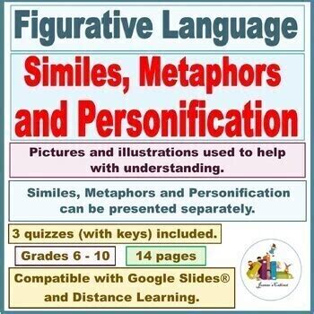 Similes, Metaphors, Personification, Instruction and Review with Google ...