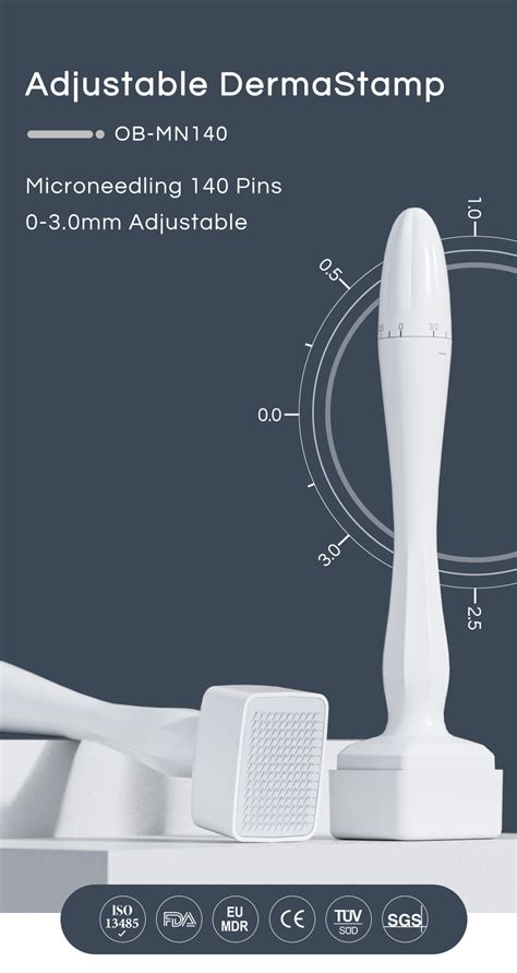 Microneedling Derma Stamp Adjustable Medical Stainless Steel