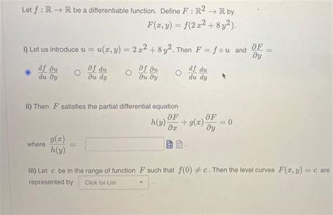 Solved Let F R R Be A Differentiable Function Define F R2