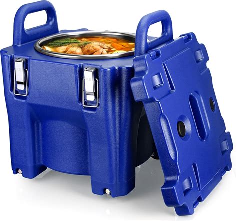 Amazon Qt Insulated Food Carrier Stackable Catering Hot Box Stainless Steel Barrel