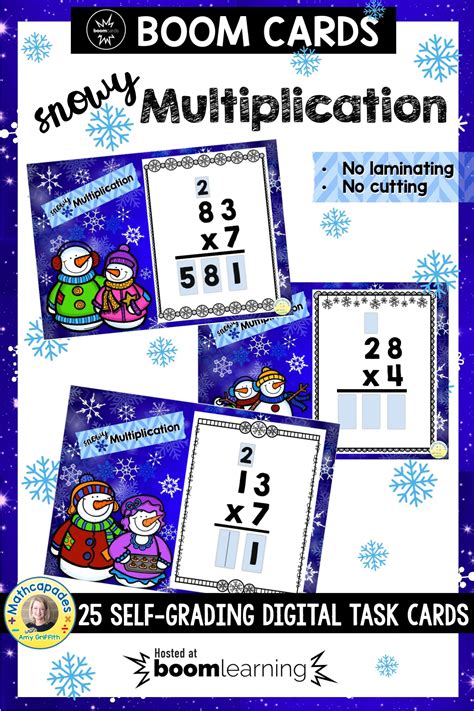 Fun Winter Themed Digit Multiplication Practice With Digital Task