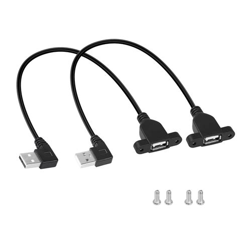 Riieyoca Panel Mount Usb Verl Ngerungskabel Grad Links Rechts