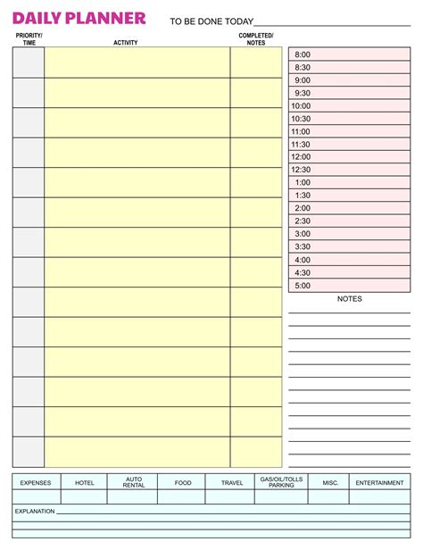 Printable Organizer Sheets Ten Different Sizes Are Available To Fit