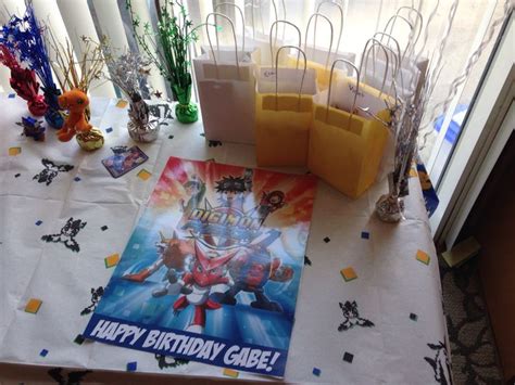 Digimon Party Ideas Treat Bag And Poster Digimon 8th Birthday