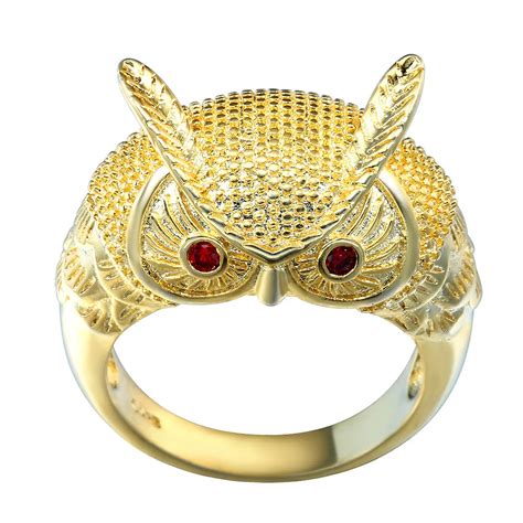 2017 New Fashion Wise the Owl Ring Gold Tone Cute Animal Quirky Indie ...