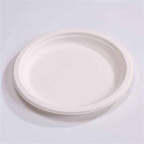 China Eco Friendly Inch Paper Round Plate Natural Disposable