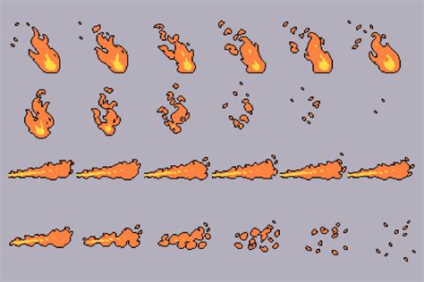 Fire Pixel Art Animation Sprites Download