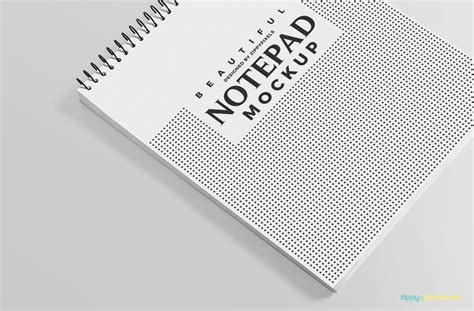 Free Ringed Notepad Mockup Zippypixels