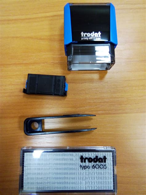 Штамп самонаборный Trodat 4911DB, 3 стр., 1 касса, пластик, 38x14 мм ...