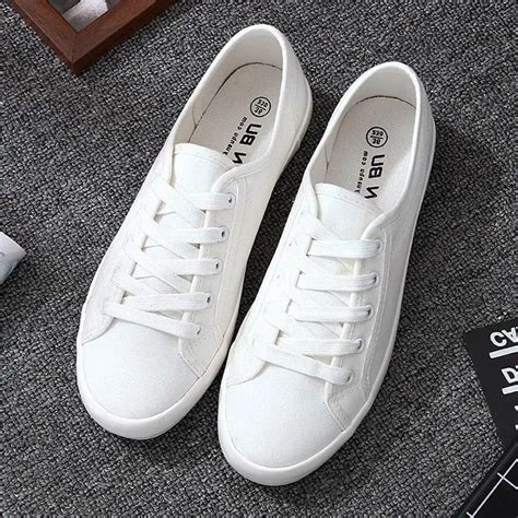 Buy White Canvas Shoes Woman 2019 New Fashion Summer