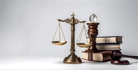 Premium Photo Law Theme Mallet Of The Judge Scales Of Justice And