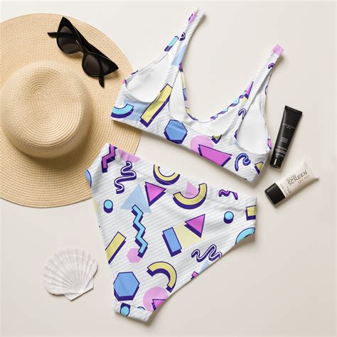 80s Retro High Waisted Bikini Etsy