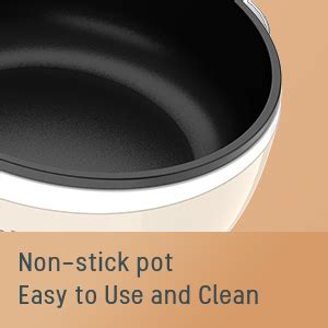 Vocha Electric Hot Pot 1 5L Mini Portable Electric Pan Non Stick Multi Cooker With Lid For