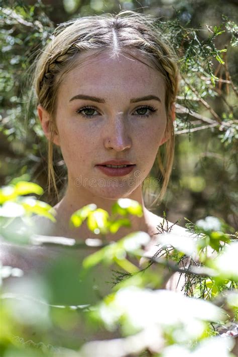 A Lovely Blonde Model Enjoys An Spring Day Outdoors Stock Photo Image Of Lovely Blonde 246746794