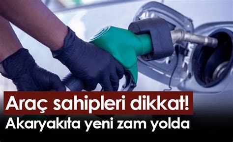 Ara Sahipleri Dikkat Akaryak Ta Yeni Zam Yolda Trabzon Haber Haber