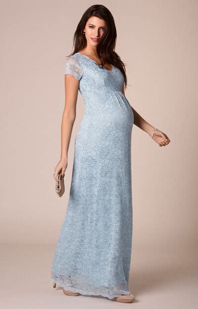 Laura Maternity Lace Gown Long Eau De Nil Maternity Wedding Dresses