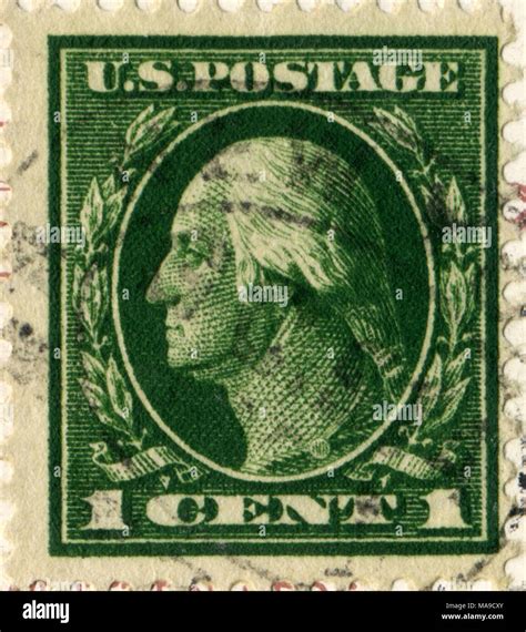 UNITED STATES OF AMERICA CIRCA 1913 A 1 Cent Stamp Printed In The