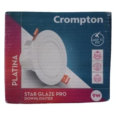 9W Star GlazePro Crompton Platina LED Downlight 6500K Natural White