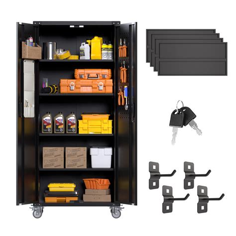 Buy Aobabo 72 Inches Garage Storage Cabinet With Wheels Locking Metal