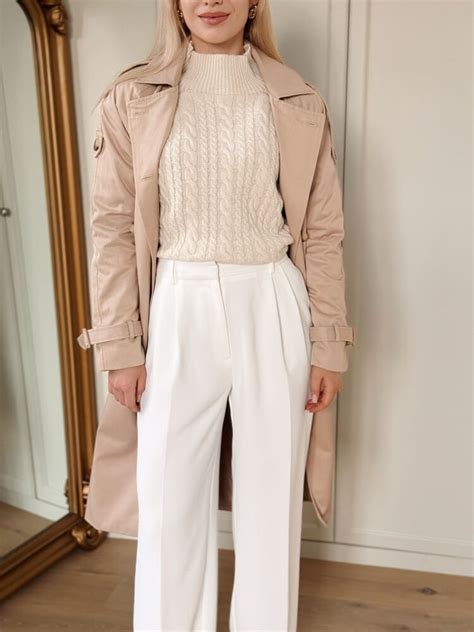 Sweter Warkoczowy Premium We Na I Kaszmir Ecru The Nude