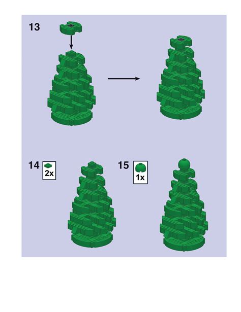 Instructions To Build An Upscaled Lego Pine Tree Lego Nieuws Lego