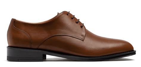 Derby shoes in brown leather