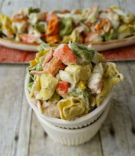 Seafood Tortellini Salad Three Kids And A Fish Recipe Tortellini