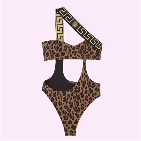 Versace Designer Greca Border One Piece Swimsuit Beach Babe Bikini