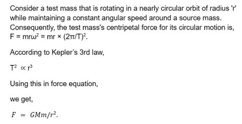 Gravitational Force Formula - Definition And Examples