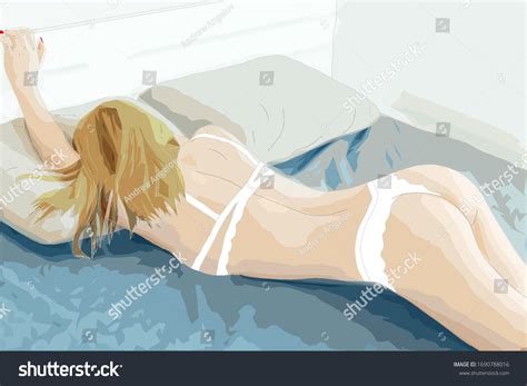 Nude Girl Long Hair Illustration Stock Illustration Shutterstock