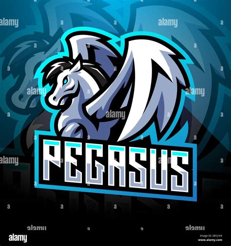 Pegasus esport mascot logo design Stock Vector Image & Art - Alamy