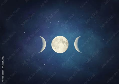 Triple Moon Symbol Stock Photo | Adobe Stock