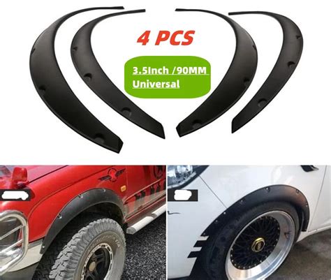 Pcs Mm Universal Flexible Car Fender Flares Extra Wide Body