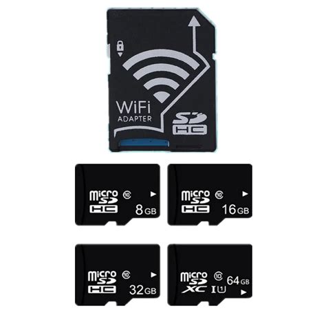 Wireless wifi SD card adapter+ micro sd card 32GB 16GB 8GB class10 wifi ...