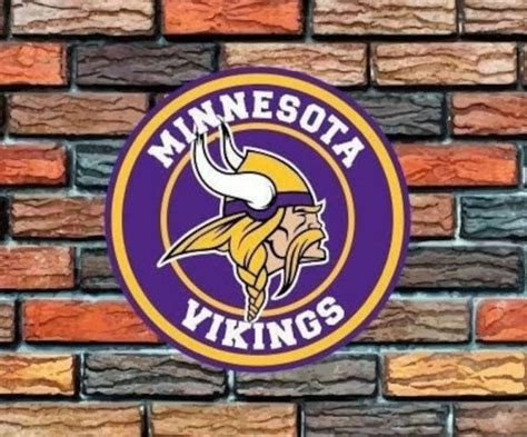 Minnesota Vikings Round Metal Sign Football Signs T For Fans