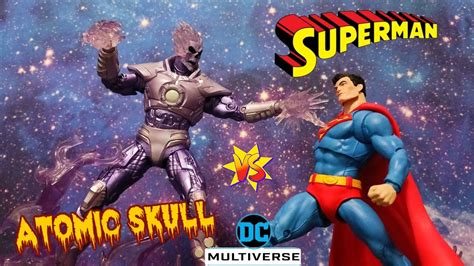 McFarlane Toys DC Multiverse ATOMIC SKULL Vs SUPERMAN 2 Pack REVIEW