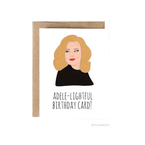 Adele Birthday Card Adele Card, Birthday Card - Etsy